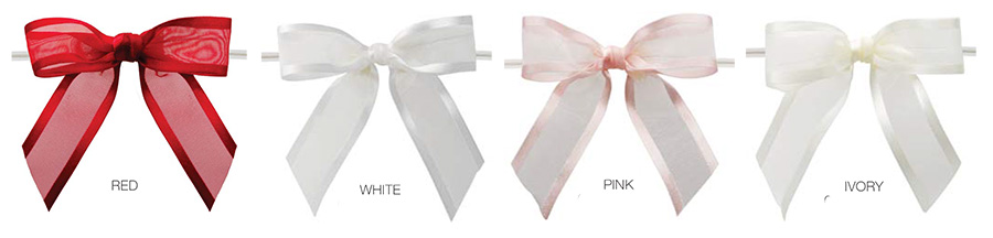 Pretied Ballet Bows With Wire Twist