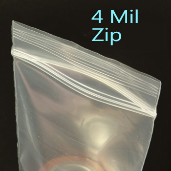 Medium Duty 4mil Zip Style Bags