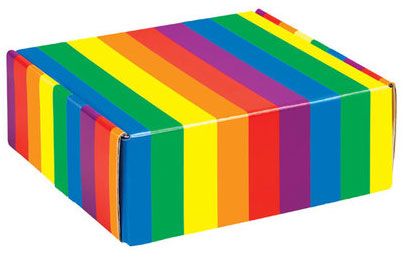 Rainbow Stripes Mailers Corrugated Mailer Boxes