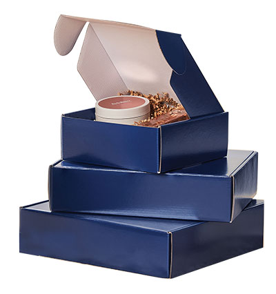 Navy Gloss Mailers Corrugated Mailer Boxes