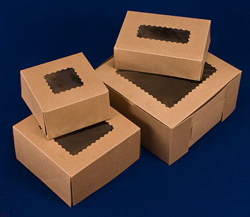 Kraft Window Cake Bakery Boxes