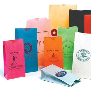Custom Printed Stand Up Colored Paper Bags