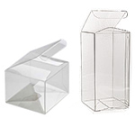 Clear Plastic Food Safe PET Boxes with Pop-N-Lock Bottom