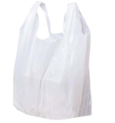 Low-D White T-Shirt Handle Plastic Bags
