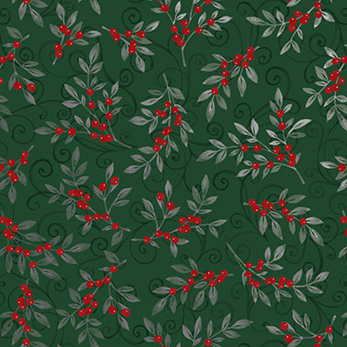 Holiday Floral Green