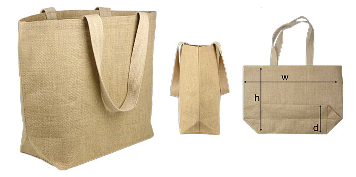 Jute Beach Bag With Cotton Lining