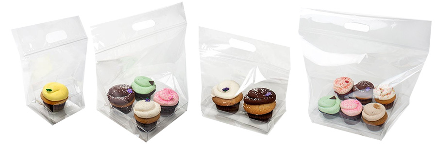 Clear Cupcake Zip Seal Bag Sets