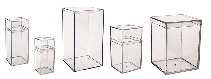 Rigid Clear Plastic Cube Boxes