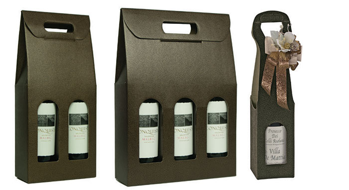 Marrone Chocolate Pebble Italian Wine Boxes