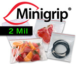 2 Mil. Premium Minigrip Red Lined Bags