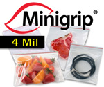 4 Mil. Premium Minigrip Red Lined Bags