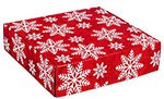Red & White Snowflake Corrugated Mailer Boxes