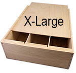 XL -Triple Bottle Wooden Wine Box