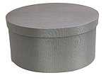 Steel Gray Round Fabric Boxes