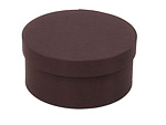 Dk Brown Round Fabric Boxes