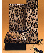 Leopard Print 2 Piece Set-Up Fiber Filled Jewelry Box