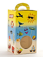 Vertical Beach Designed Window Candy Totes