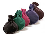 Royal Suede Rounded Drawstring Pouches