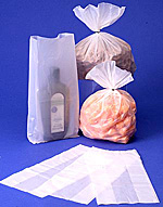 White Hi Density Plastic Bags w/ Standard Gusset