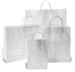 White Kraft Paper Bags with Twisted Paper Handle