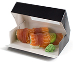 Black Gloss Windowed Sushi Take-out Boxes