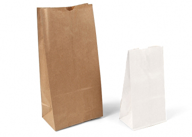 Stand Up Plain Paper Merchandise Bags