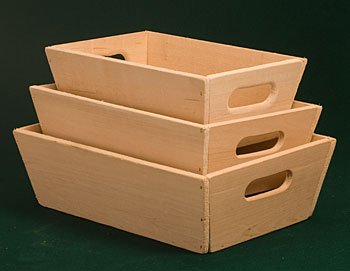 Wooden Tapered Bins